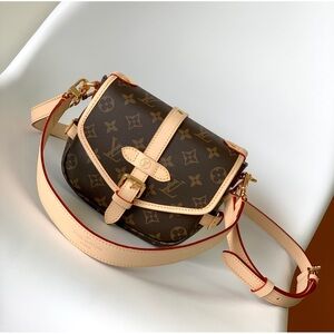 Louis Vuitton Monogram Brown and Cream Crossbody Bag